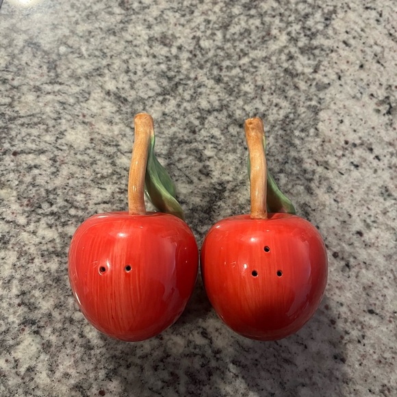 Mary Engelbreit Sakura Cherry Salt & Pepper Ceramic Shakers - Picture 3 of 6